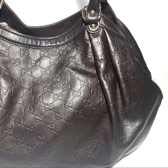 Gucci Guccisima Sukey Large Leather Tote Brown - Picture 3 of 8
